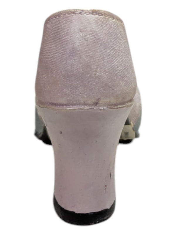 Mini Ceramic Shoe- Purple with Flower