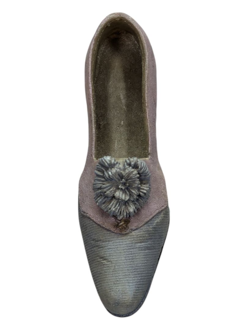 Mini Ceramic Shoe- Purple with Flower