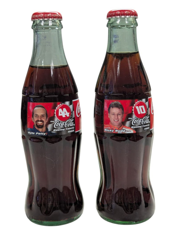 Pair of Classic Coca-Cola Racing Family 1999 Bottles