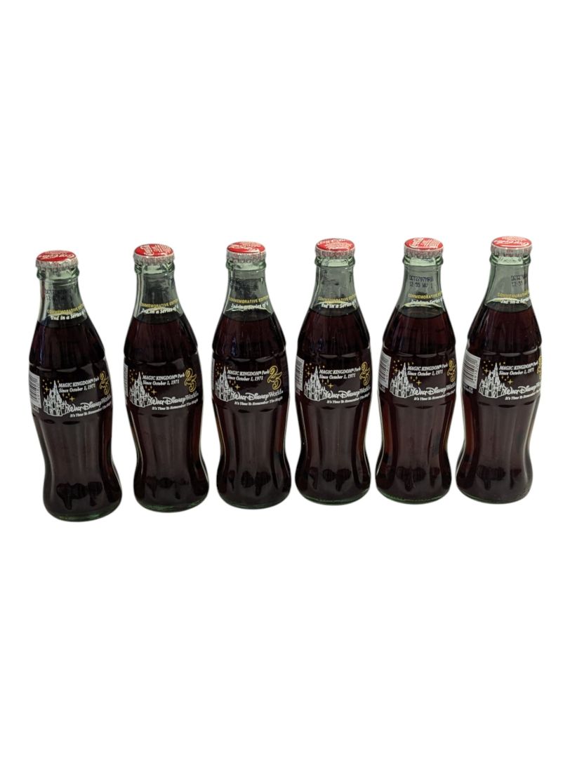 Lot of 6 Classic Maigc Kingdom Coca-Cola Bottles