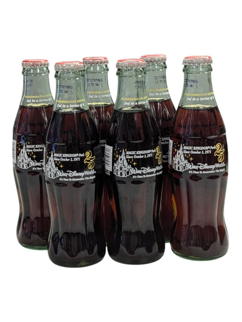 Lot of 6 Classic Maigc Kingdom Coca-Cola Bottles