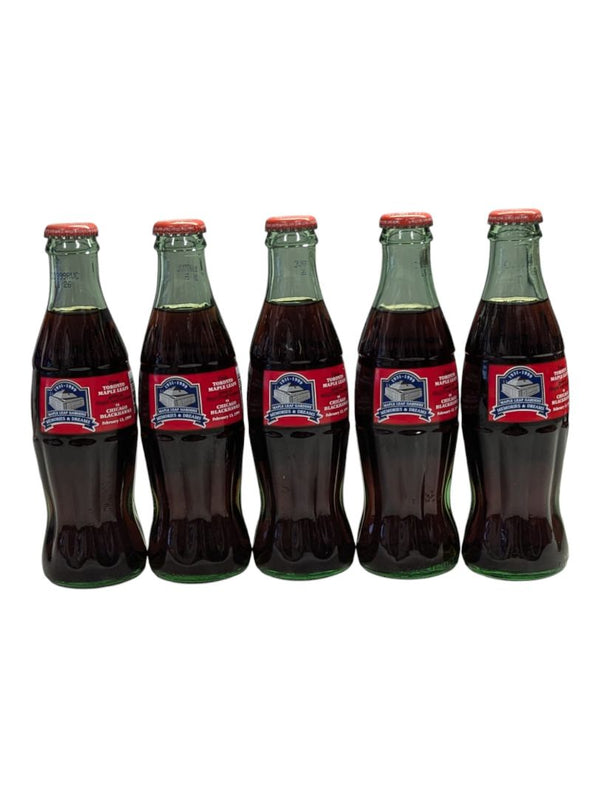 Lot of 5 Classic Maple Leaf Gardens Coca-Cola Bottles