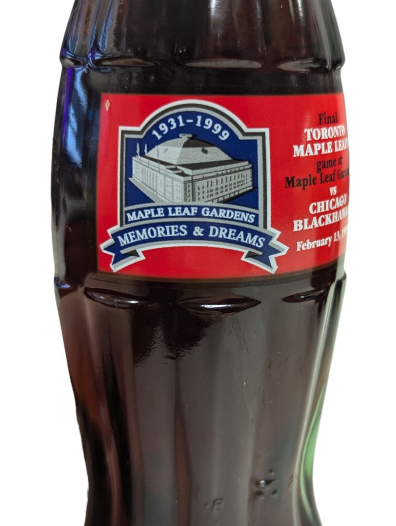 Lot of 5 Classic Maple Leaf Gardens Coca-Cola Bottles