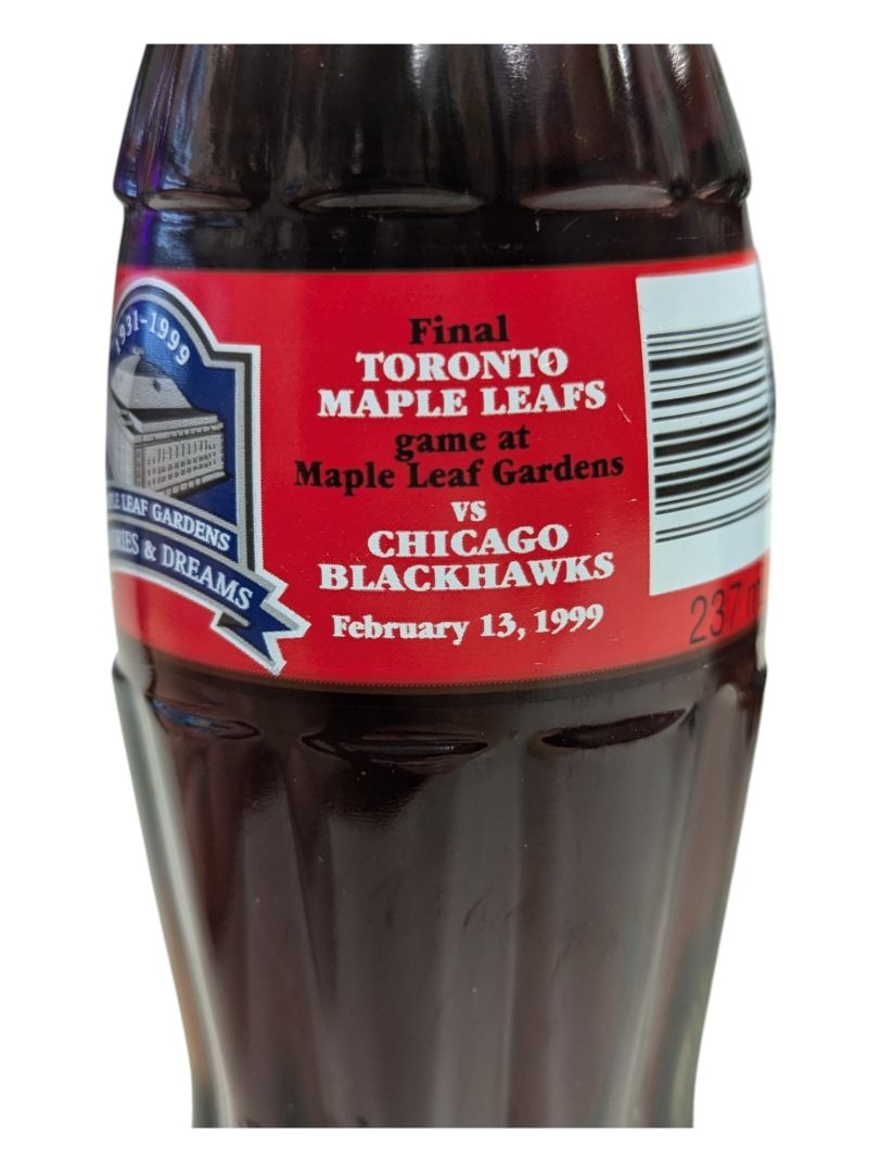 Lot of 5 Classic Maple Leaf Gardens Coca-Cola Bottles