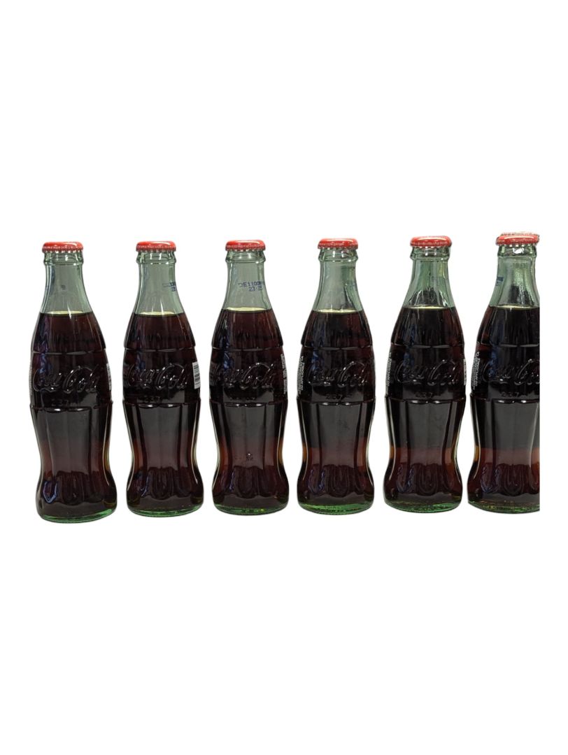 Lot of 6 Classic Coca-Cola Bottles