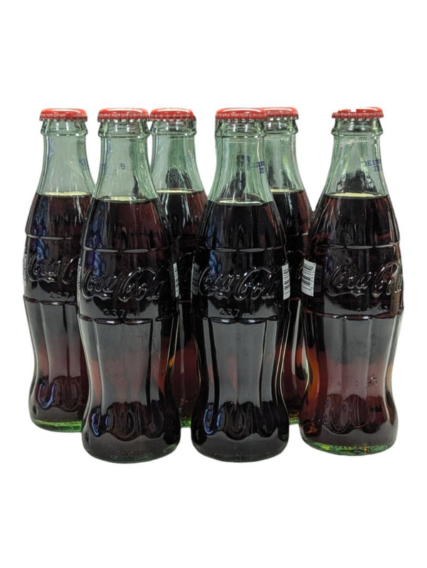 Lot of 6 Classic Coca-Cola Bottles