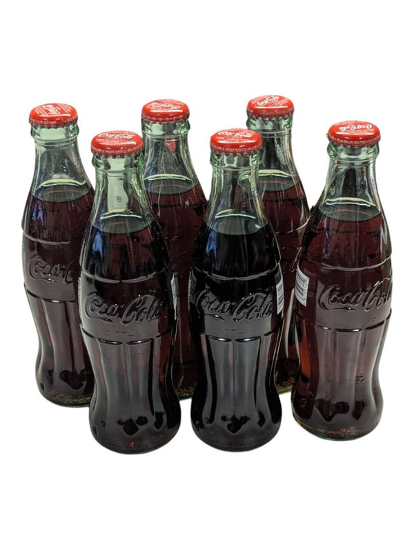 Lot of 6 Classic Coca-Cola Bottles