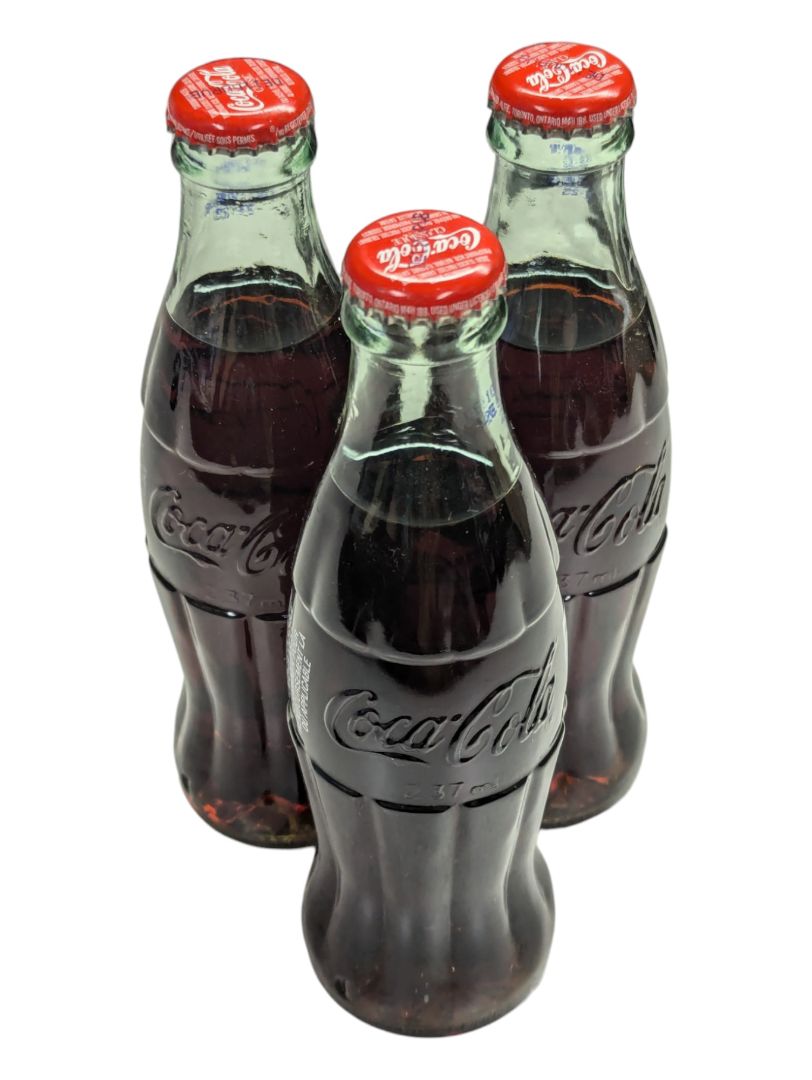 Lot of 3 Classic Coca-Cola Bottles
