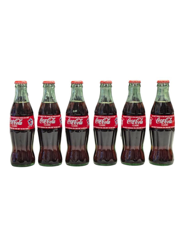 Lot of 6 Classic NHL All-Star Coca-Cola Bottles