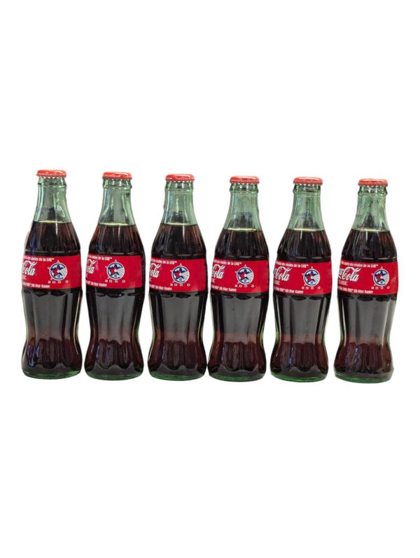 Lot of 6 Classic NHL All-Star Coca-Cola Bottles