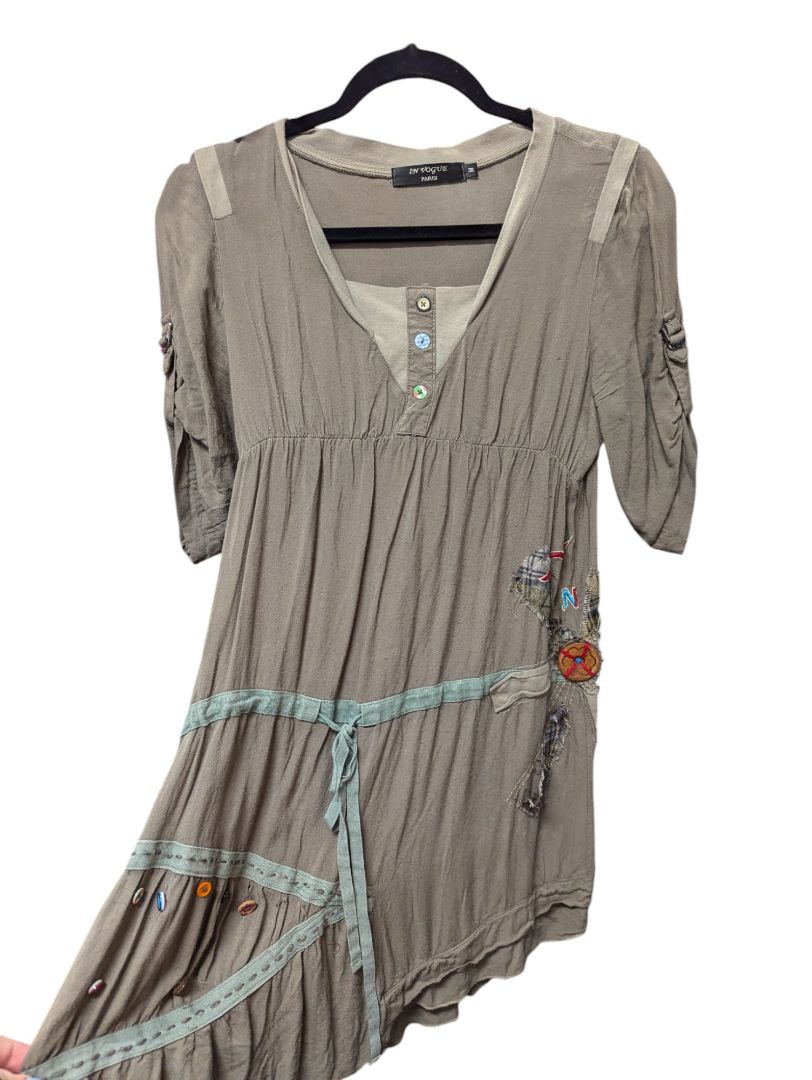 Green 3/4 Sleeve Dress