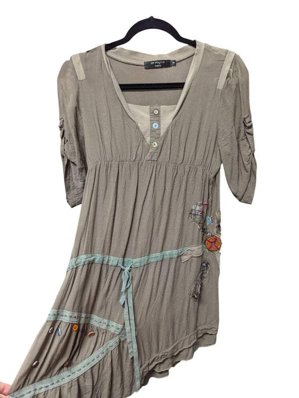 Green 3/4 Sleeve Dress