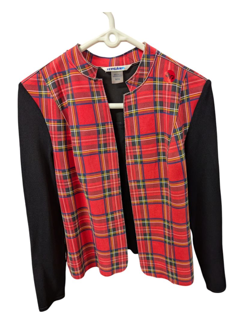 Red Plaid & Black Nygard Blazer, M