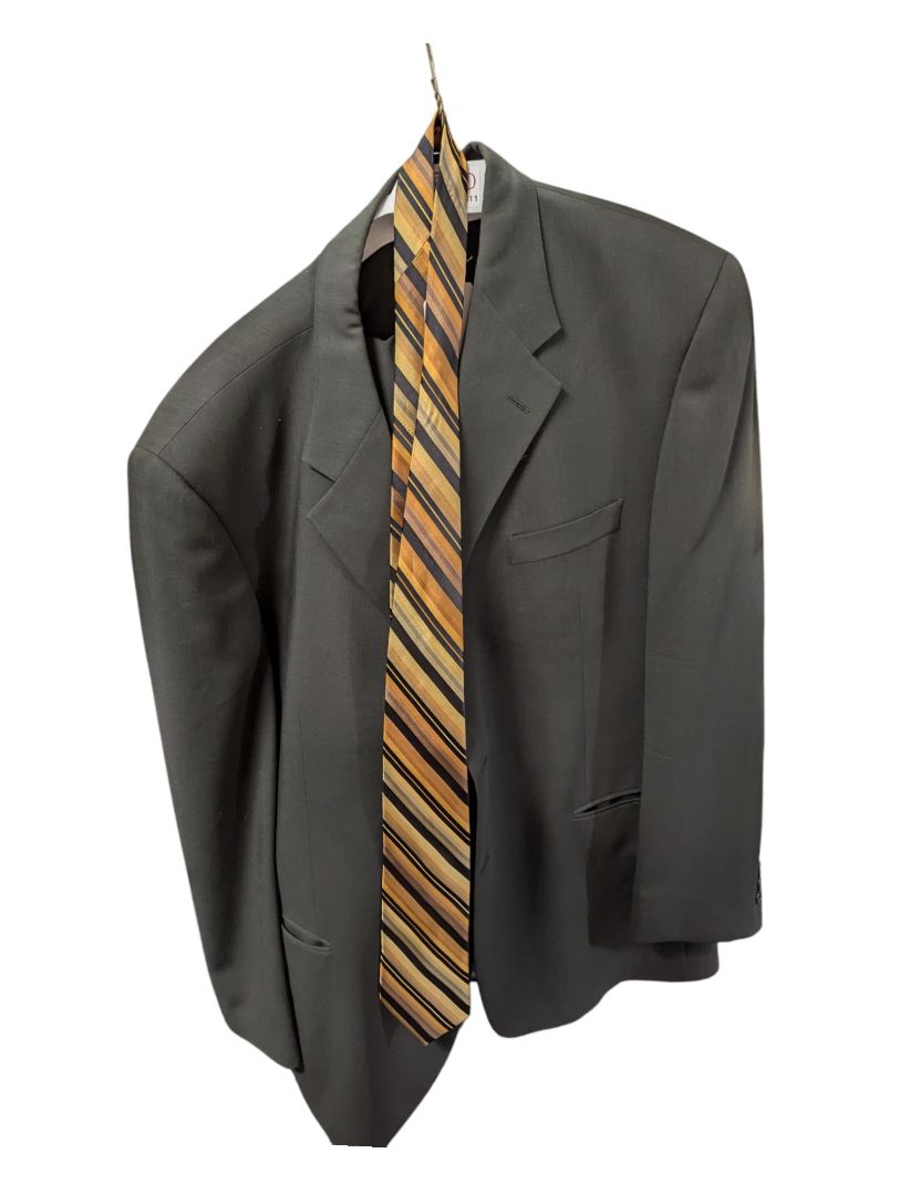 Dark Green Stars Suit Set with Perry Ellis Tie
