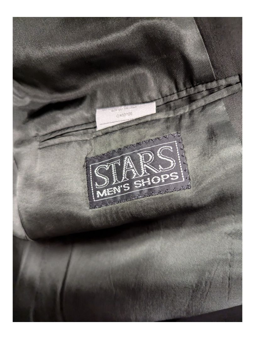 Dark Green Stars Suit Set with Perry Ellis Tie