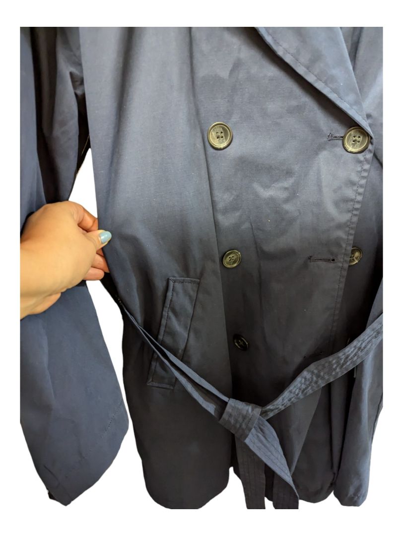 Old Navy (M) Navy Blue Trench Coat