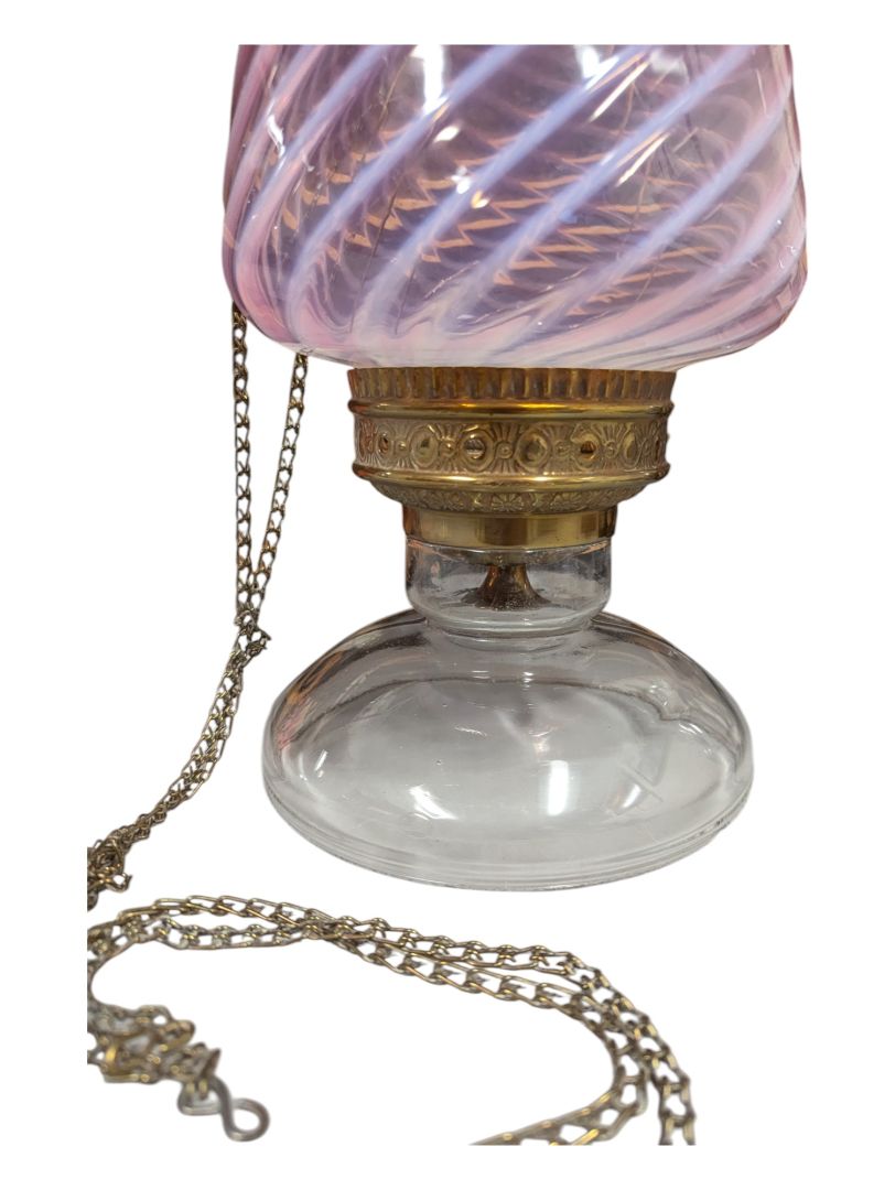Antique Victorian Swirl Oil Lamp