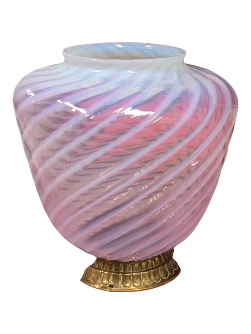 Antique Victorian Swirl Oil Lamp