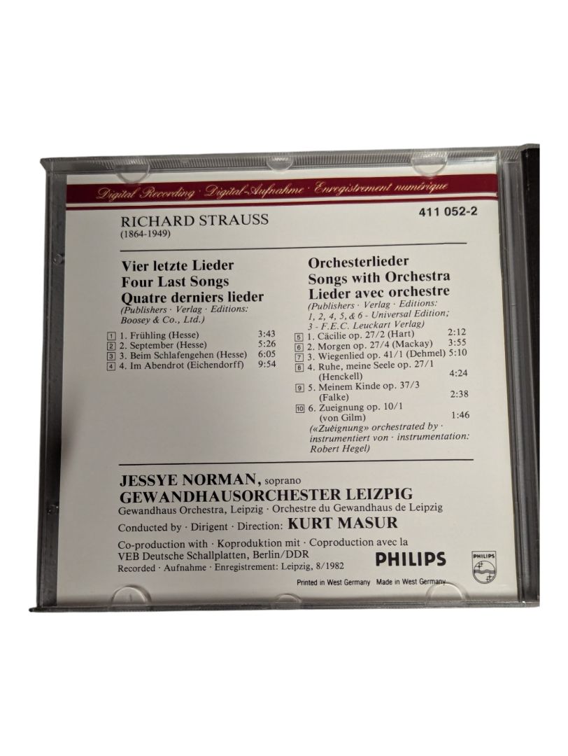 Richard Strauss : Four Last Songs & 6 Orchestral Songs