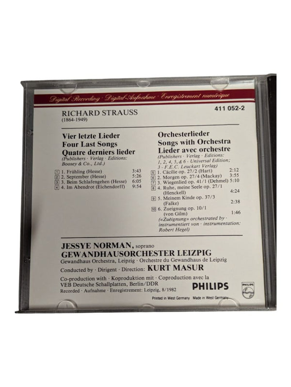 Richard Strauss : Four Last Songs & 6 Orchestral Songs