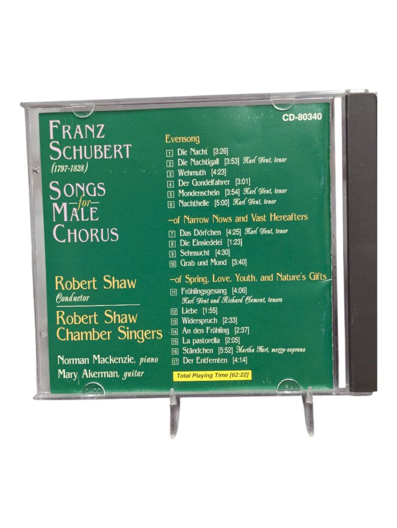 Schubert Songs for Male Chorus