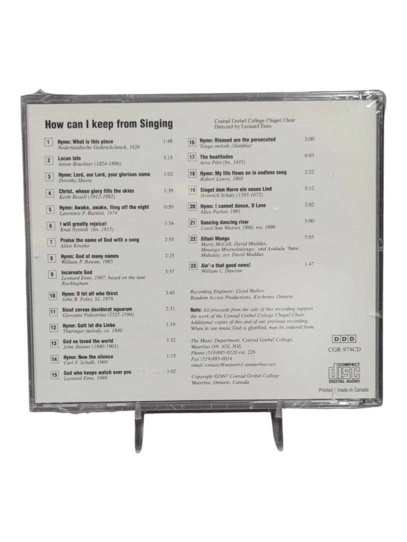 How Can I Keep From Singing disc