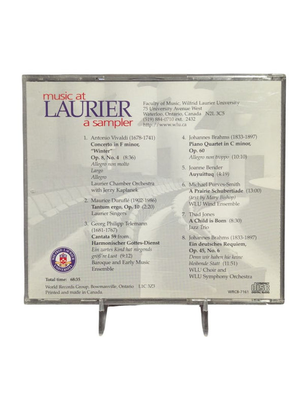 Music at Laurier A Sampler disc