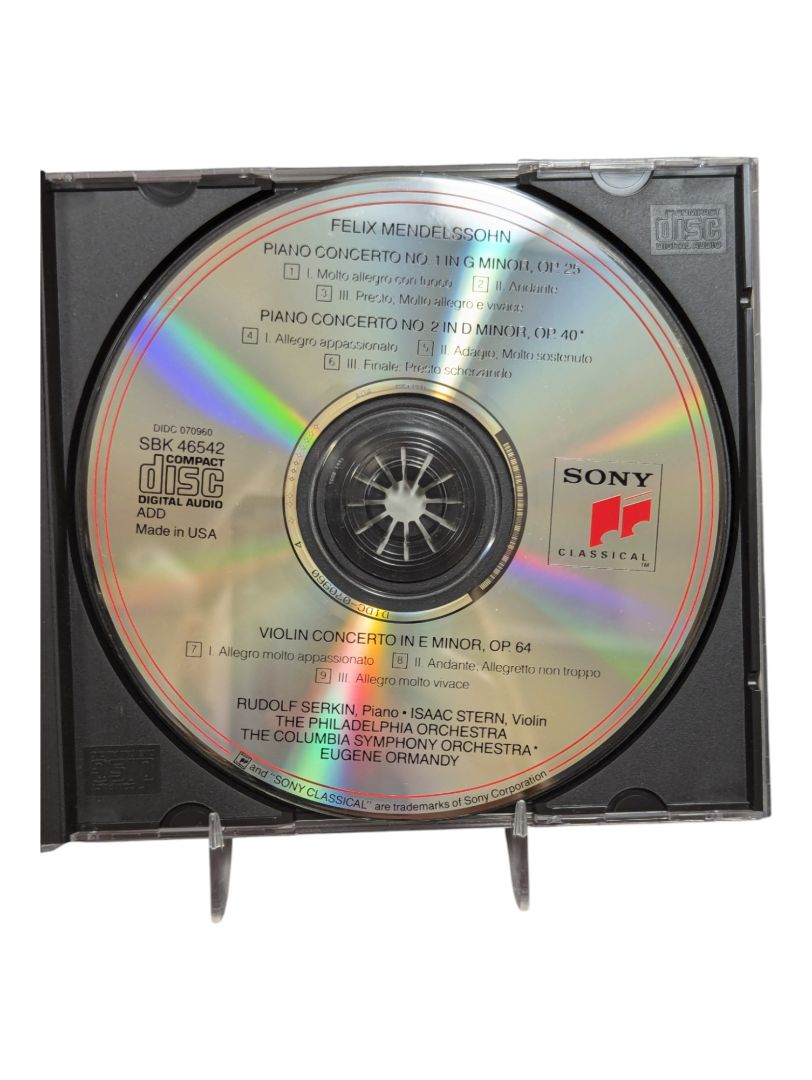Mendelssogn Piano and Violin Concerto disc
