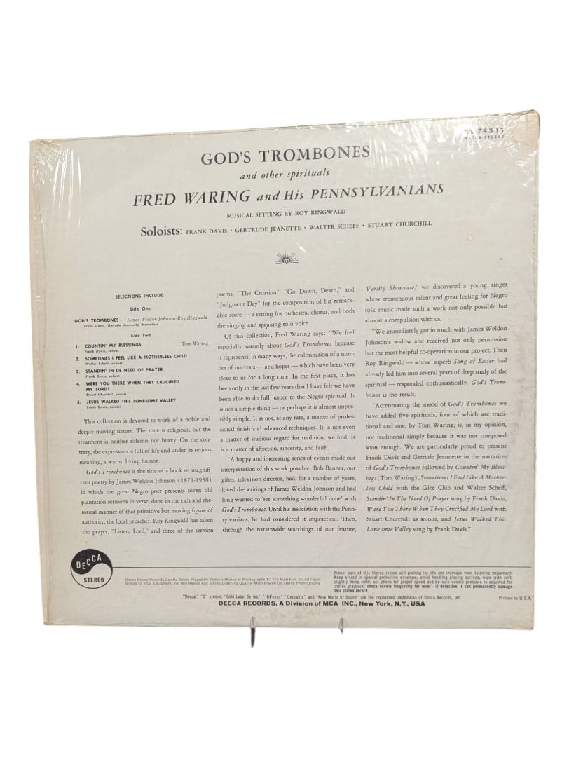 Fred Waring God's Trombones LP