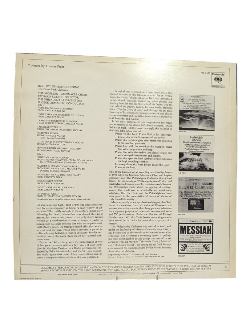 Jesu Joy of Man's Desiring LP