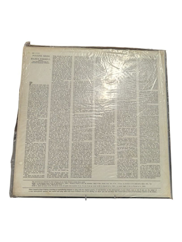 Eileen Farrell " Puccini Arias " LP