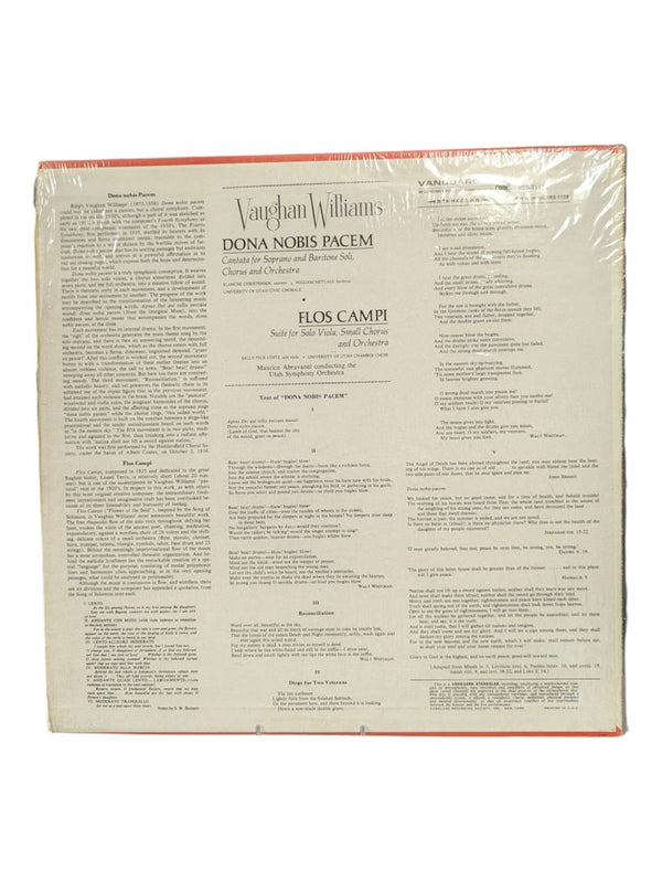 Vaughan Williams Dona Nobis Pacem LP