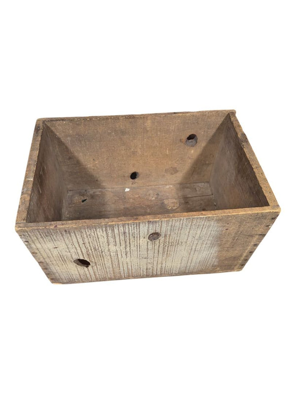 Antique Wooden Crate 20 1/2" x 13 1/2" x 10 1/2"