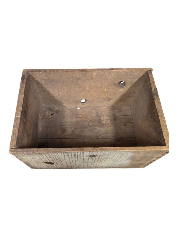 Antique Wooden Crate 20 1/2" x 13 1/2" x 10 1/2"
