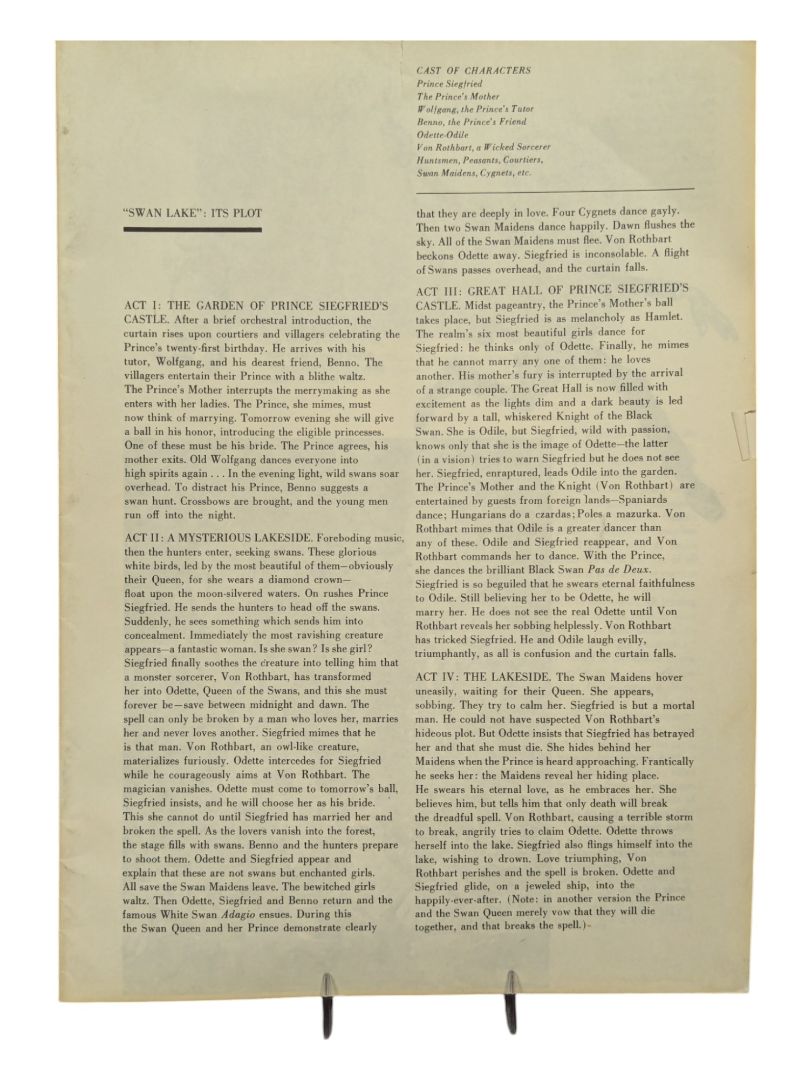 Swan Lake Printed Copy
