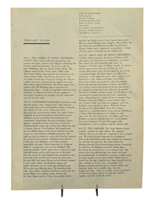 Swan Lake Printed Copy