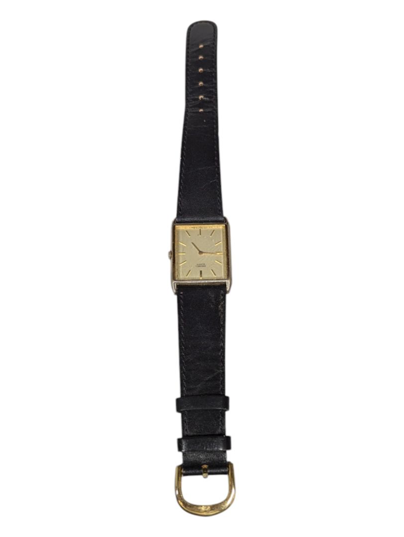 Vintage 1980s Seiko Tank Gold Champagne Dial
