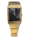 Vintage Seiko Tank Black Face Gold Band