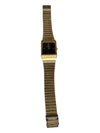 Vintage Seiko Tank Black Face Gold Band