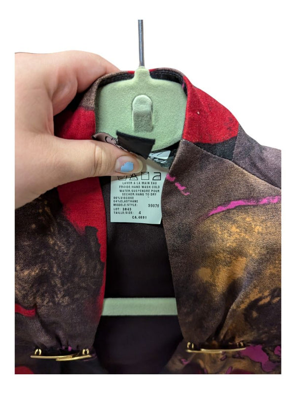 Red and Brown Neuva Blazer Size 4