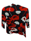 Red and White Poppy Nueva Short Sleave Blazer Size 4