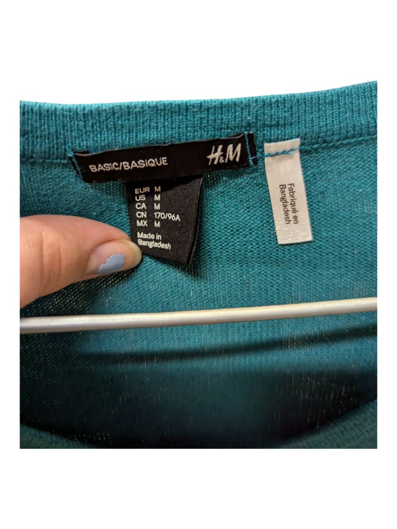 Blue H&M Button Up Sweater Size M