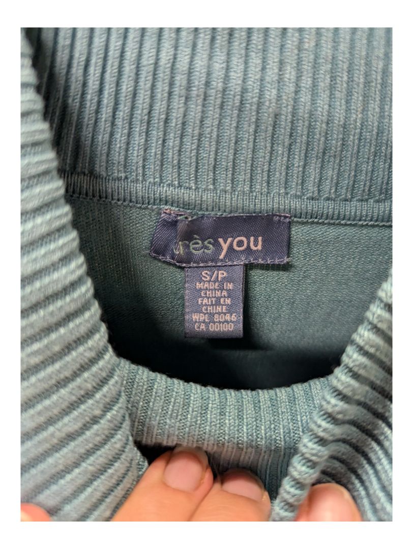 Soft Blue Tres You Turtleneck Sweater Size Small
