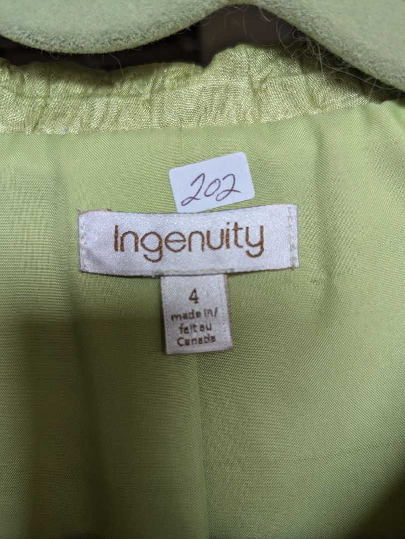 Pea Green Ingenuity Jacket Size 4