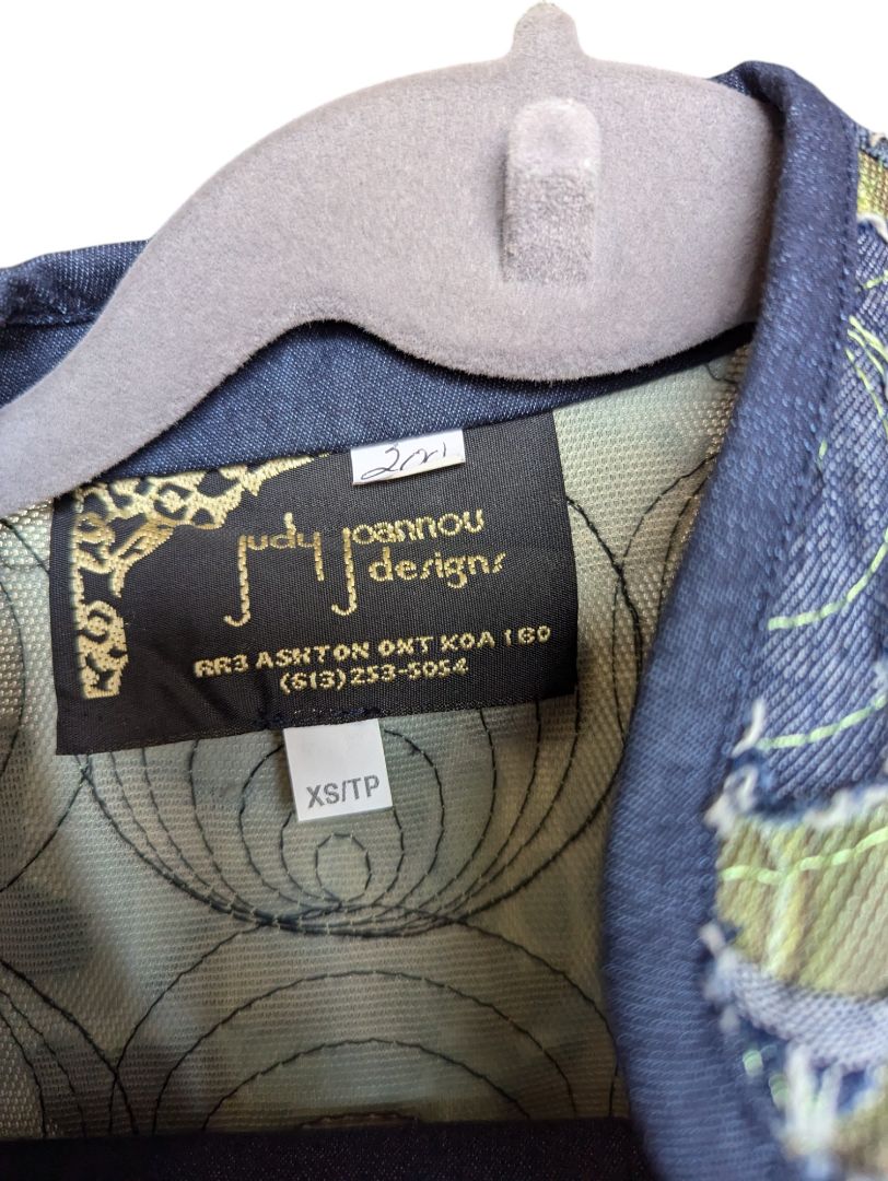 Blue and Green Judy Joannou Jacket and 2 Pants Set Size xs