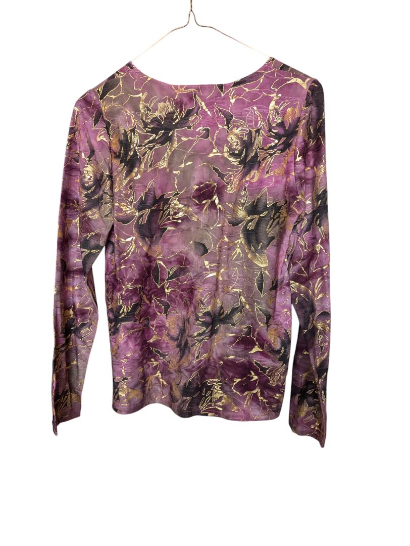 Pink and Gold Judy Joannou Long Sleave Size Small