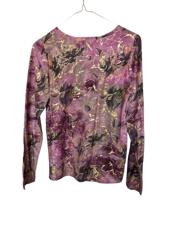Pink and Gold Judy Joannou Long Sleave Size Small