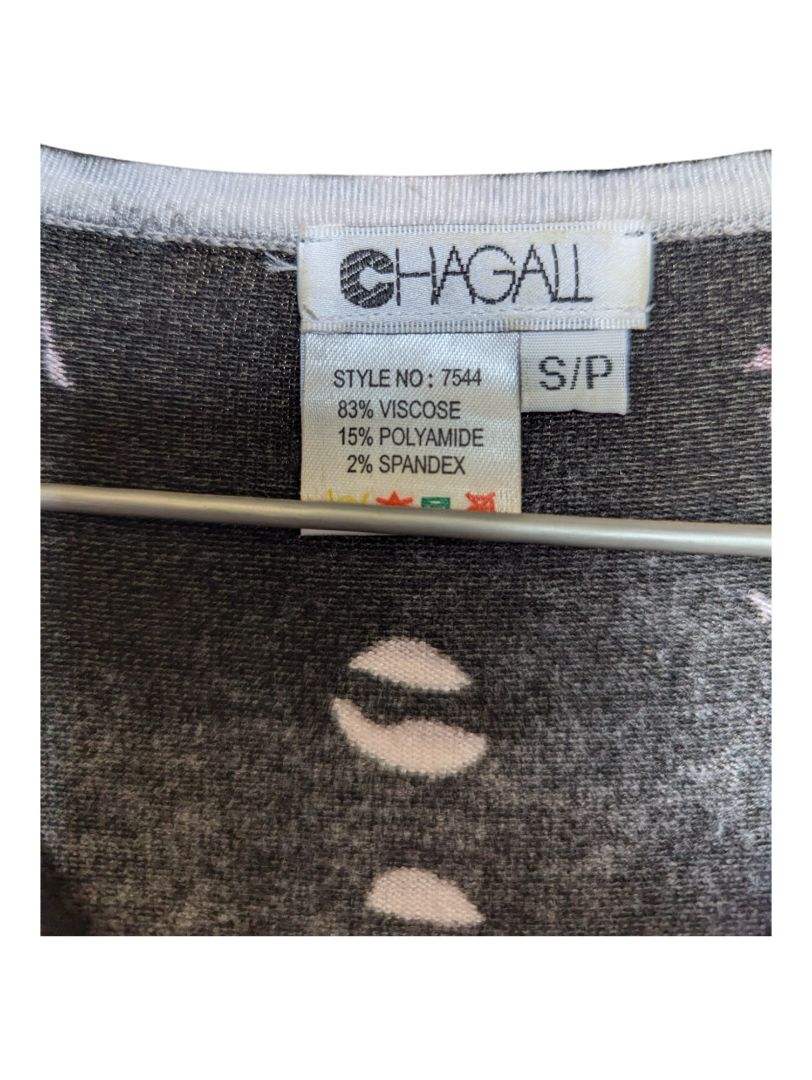Red and Black Chagall 3/4 Sleave Shirt Size Small