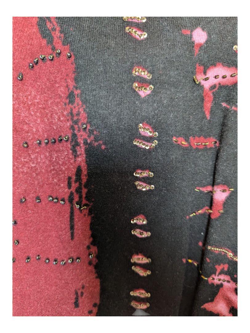 Red and Black Chagall 3/4 Sleave Shirt Size Small