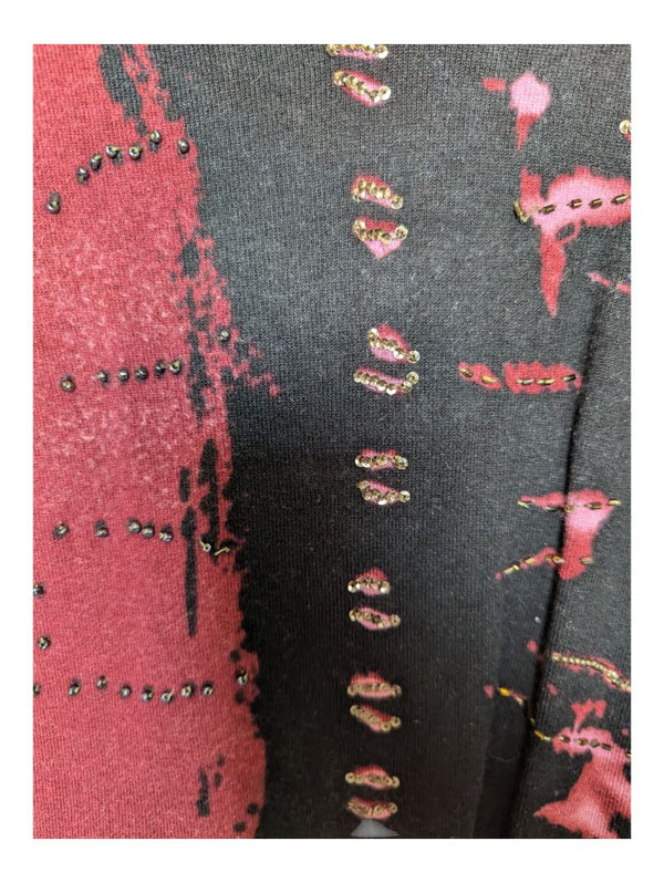 Red and Black Chagall 3/4 Sleave Shirt Size Small